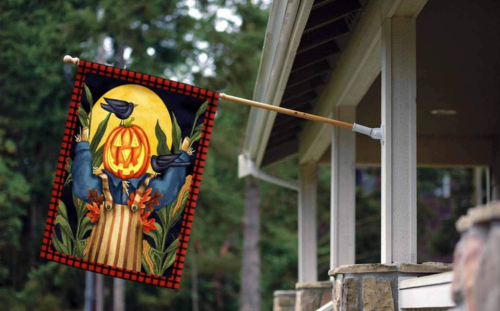 Fall Scarecrow Banner Vertical House Flag heartlandflags