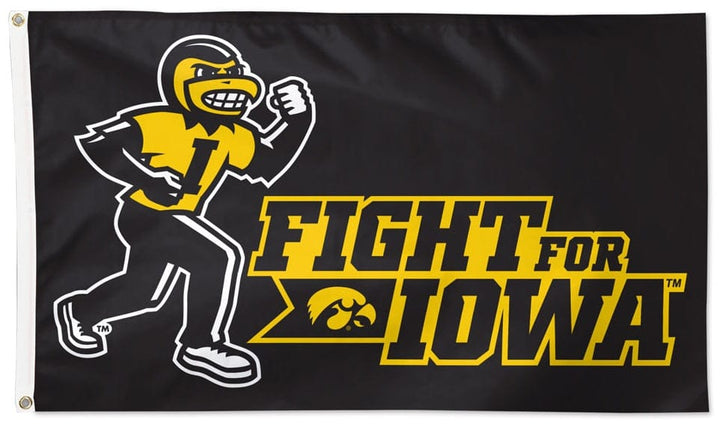 Fight For Iowa Flag 3x5 Black Hawkeyes 35728321 Heartland Flags