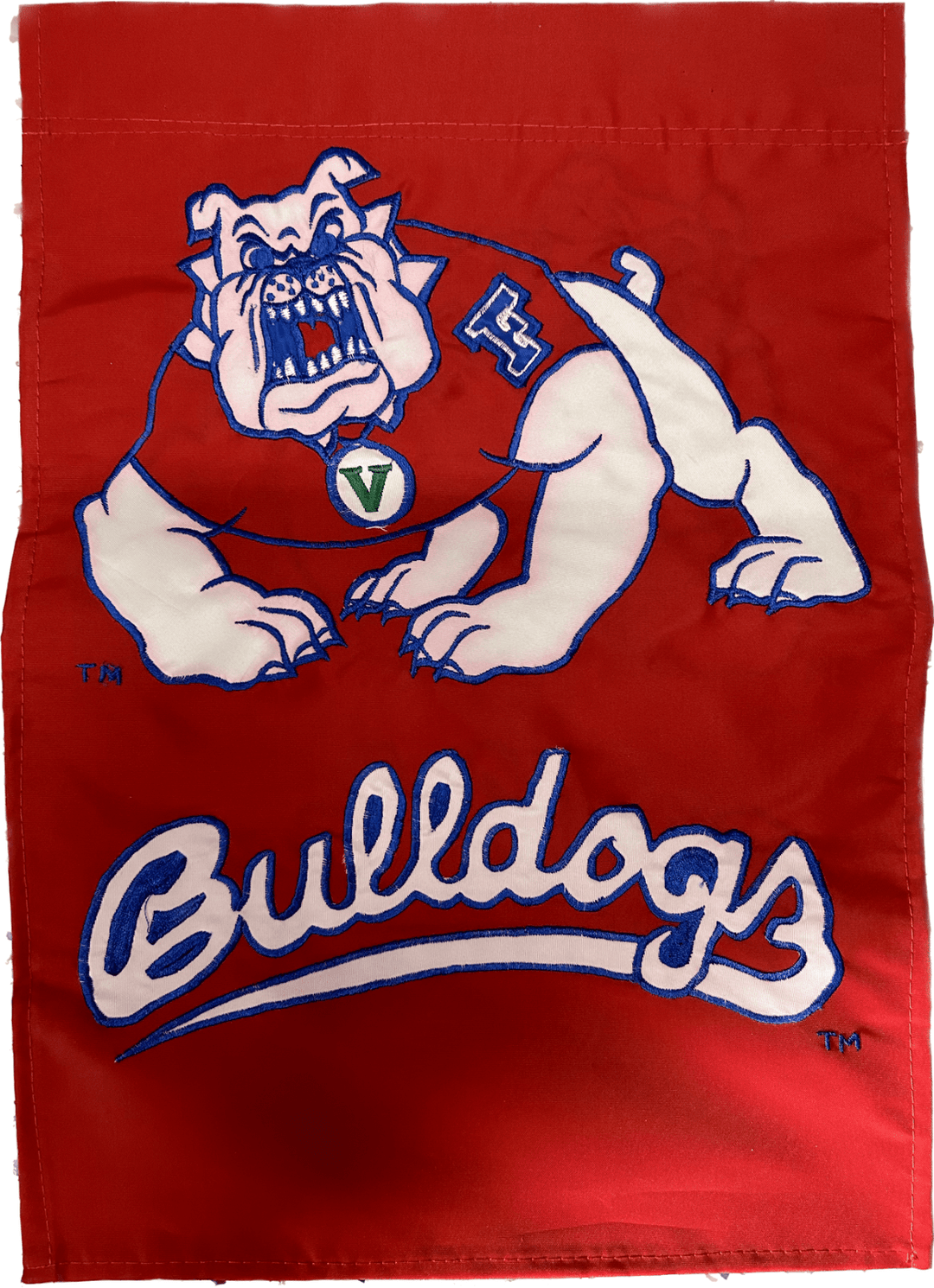 Fresno State Bulldogs Garden Flag 2 Sided Applique Embroidered 16987 Heartland Flags