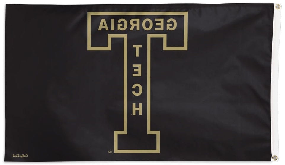 Georgia Tech Flag 3x5 Classic Logo Black 08628122 Heartland Flags