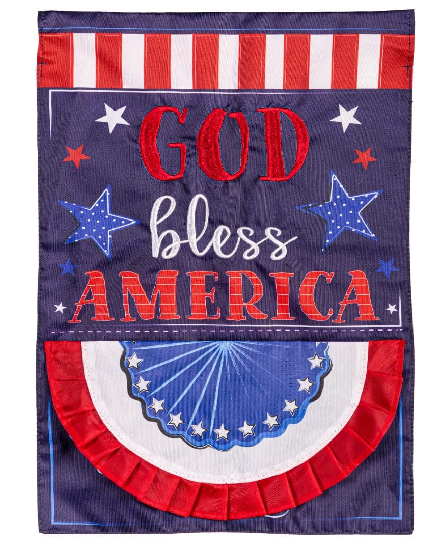 God Bless America Garden Flag 2 Sided 169812 Heartland Flags