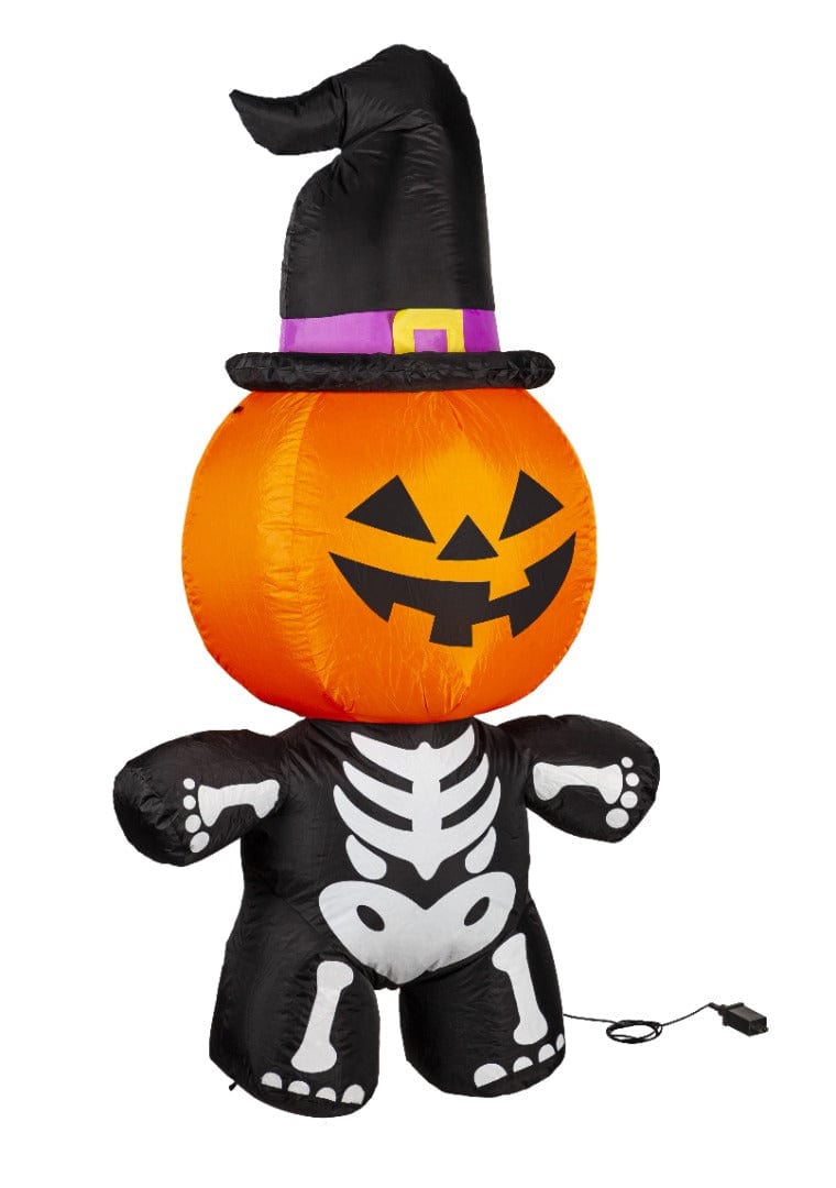 Halloween Jack-O-Lantern Head Skeleton Inflatable 8I004 Heartland Flags