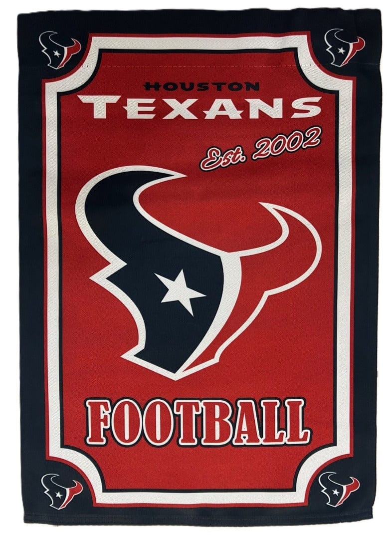 Houston Texans Football Garden Flag 2 Sided Sparkle Z14S3812BL Heartland Flags