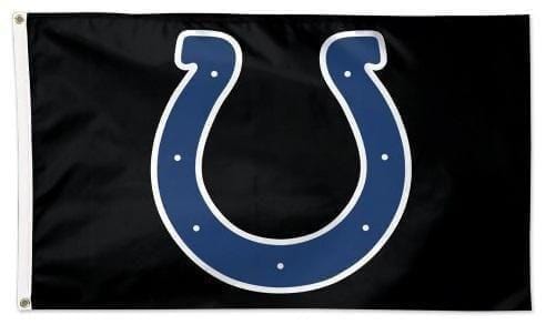 Indianapolis Colts Flag 3x5 Logo Black 2 Sided 712017 Heartland Flags