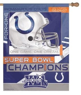 Indianapolis Colts Super Bowl Champions XLI Flag 956815 Heartland Flags