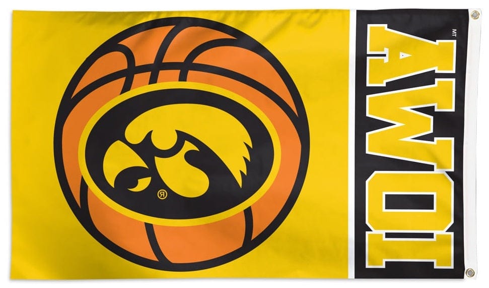 Iowa Hawkeyes Flag 3x5 Basketball Yellow 35064321 Heartland Flags