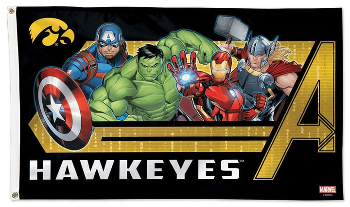 Iowa Hawkeyes Flag 3x5 Marvel Logo 20683320 Heartland Flags