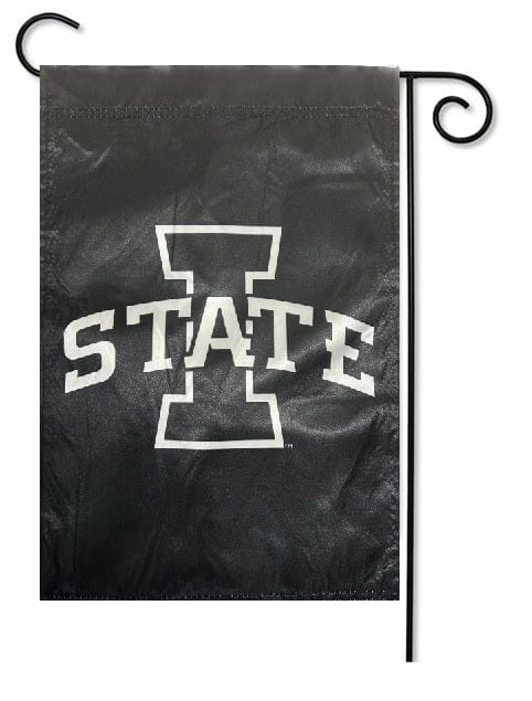 Iowa State Garden Flag 2 Sided Black White Logo 905466 Heartland Flags