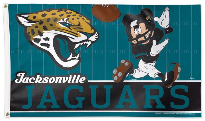 Jacksonville Jaguars Flag 3x5 Mickey Mouse Football 73130118 Heartland Flags