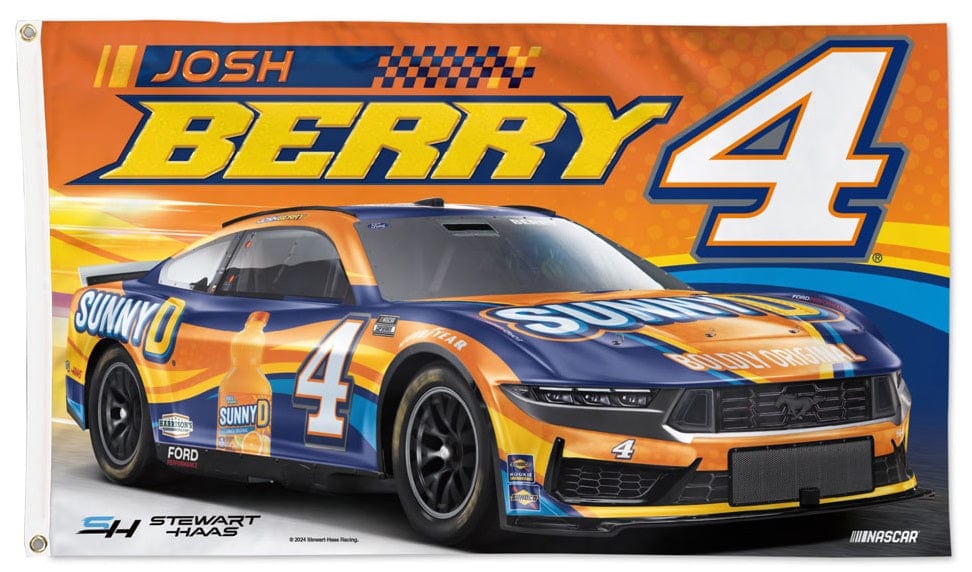 Josh Berry Flag 3x5 Sunny D 2024 Race Car 77582324 Heartland Flags