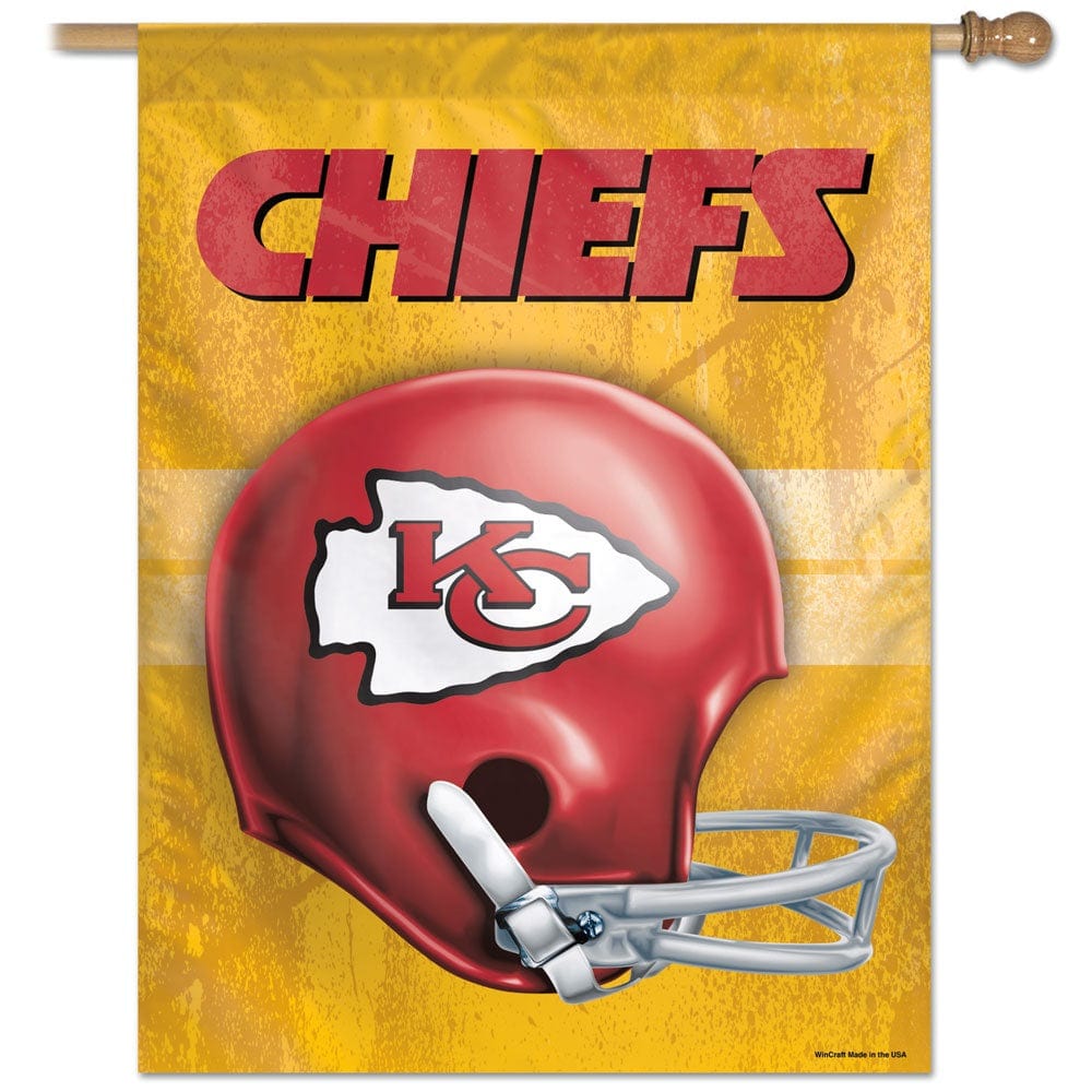 Kansas City Chiefs Banner Vintage Helmet House Flag 72642091 Heartland Flags