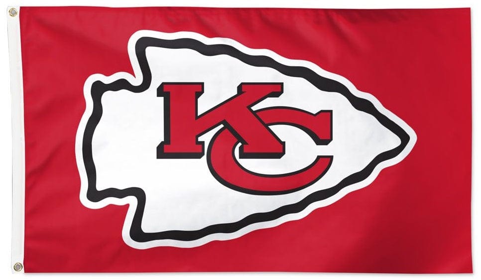 Kansas City Chiefs Flag 4x6 Logo Red 2 Sided heartlandflags