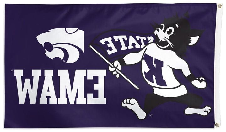 Kansas State Wildcats Flag 3x5 Mascot EMAW heartlandflags