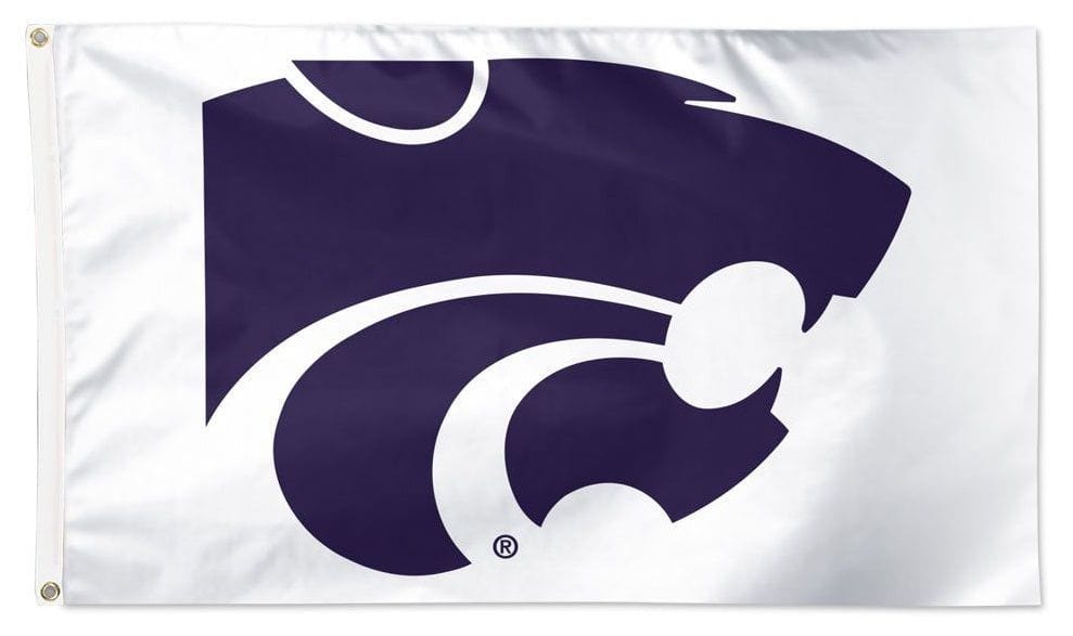 Kansas State Wildcats White Flag 2 Sided or Single Sided 1569 Heartland Flags