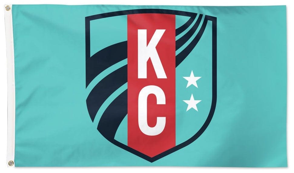 KC Current Flag 2 Sided Logo Teal 82570325 Heartland Flags