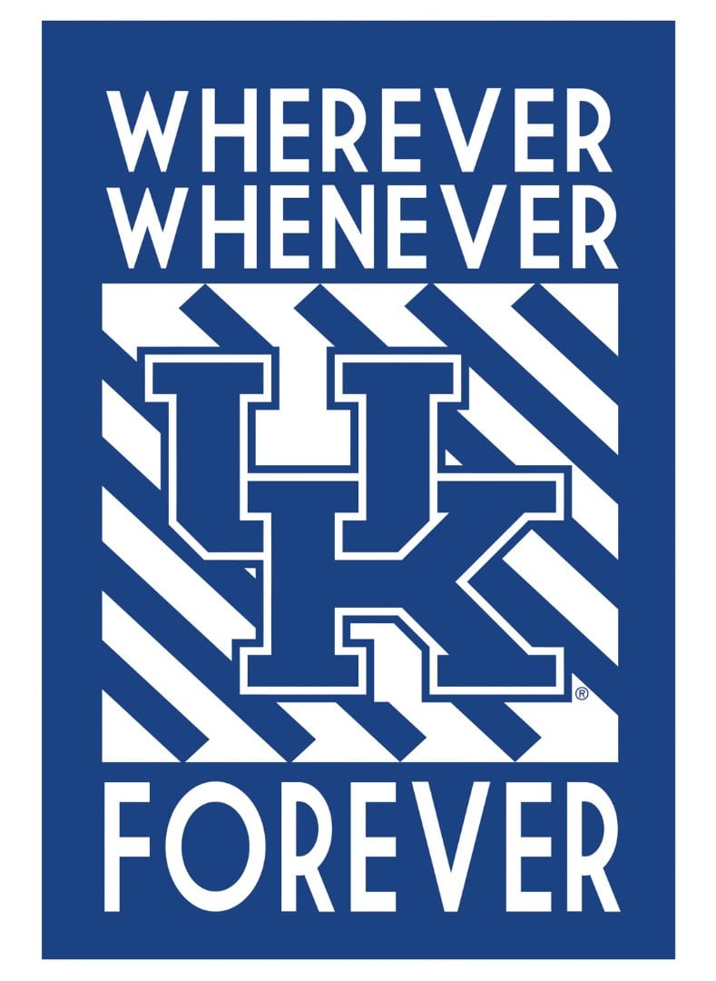 Kentucky Wildcats Banner 2 Sided Wherever Whenever Forever 13LU944WWF Heartland Flags
