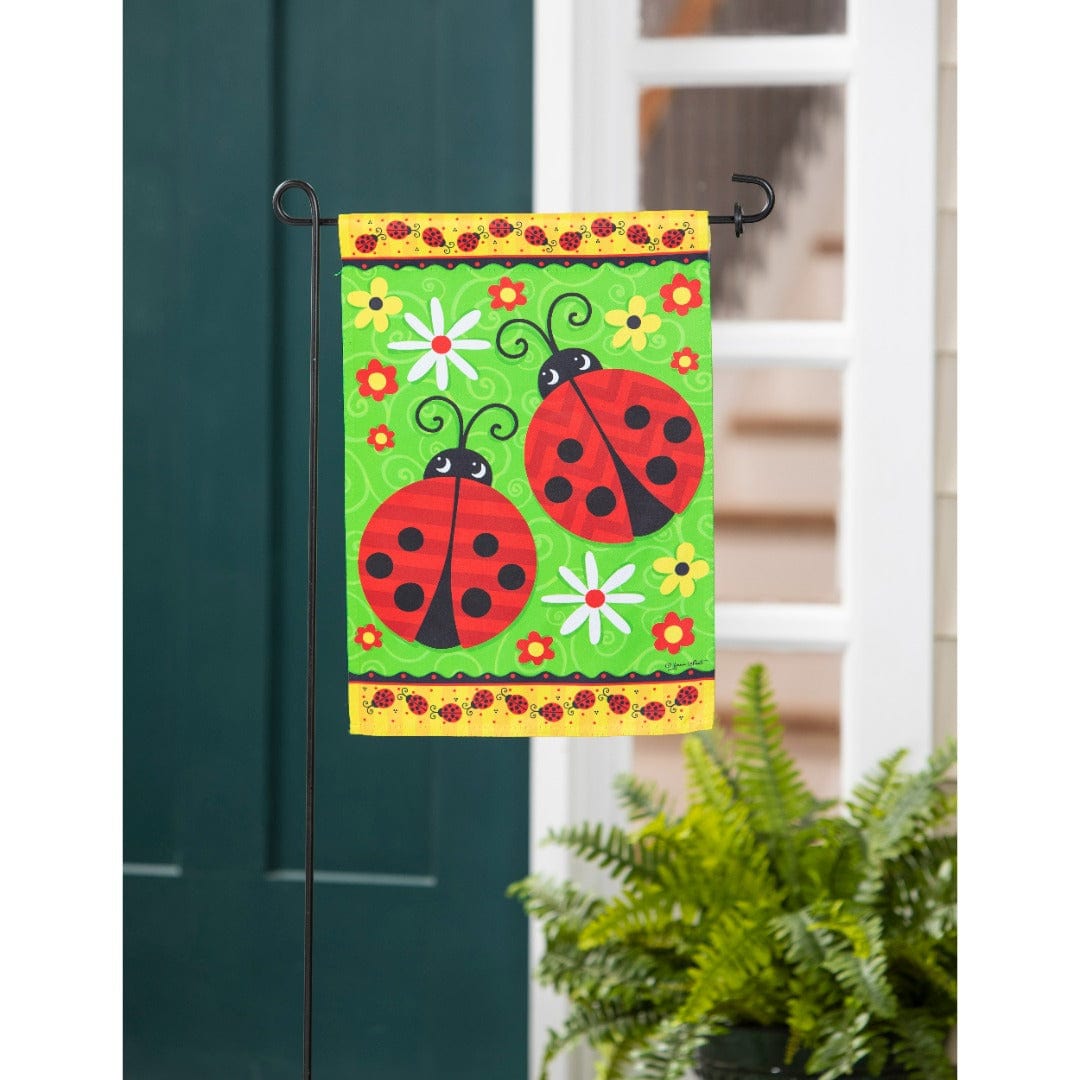 Ladybug Pair Summer Garden Flag 2 Sided 14S10941 Heartland Flags