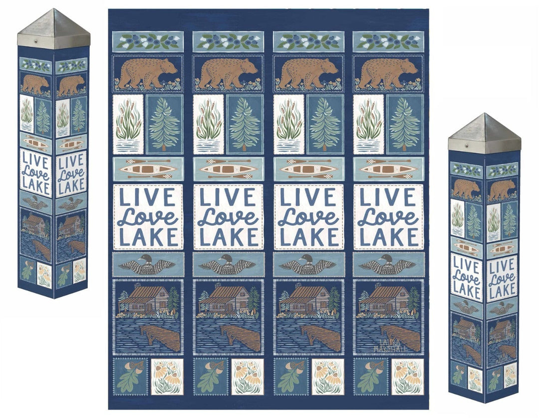 Lakeside Art Pole 20 Inches Tall Live Love Lake PL20071 Heartland Flags