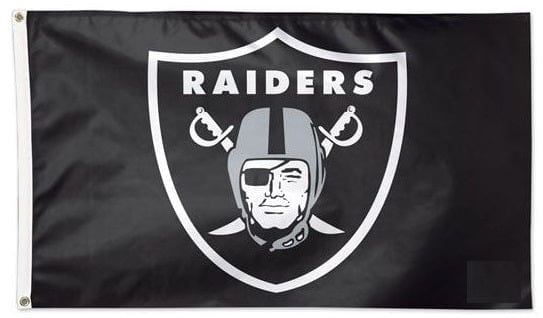 Las Vegas Raiders Flag 3x5 Black 2 Sided Logo 728839 Heartland Flags