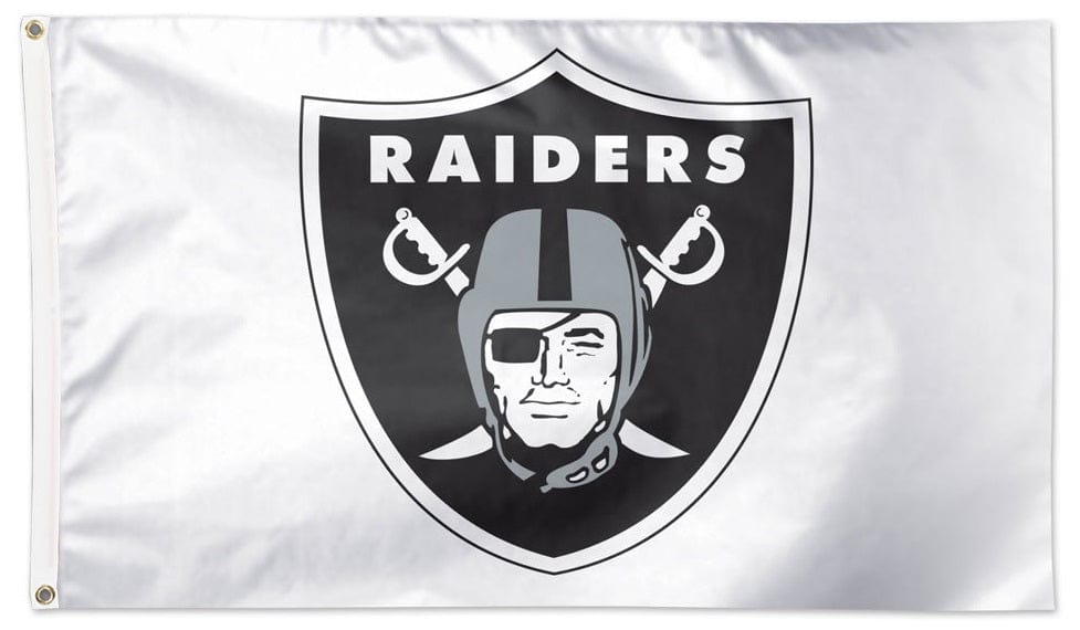 Las Vegas Raiders Flag 3x5 Logo White 33032321 Heartland Flags
