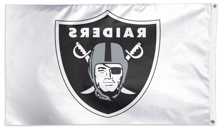 Las Vegas Raiders Flag 3x5 Logo White 33032321 Heartland Flags