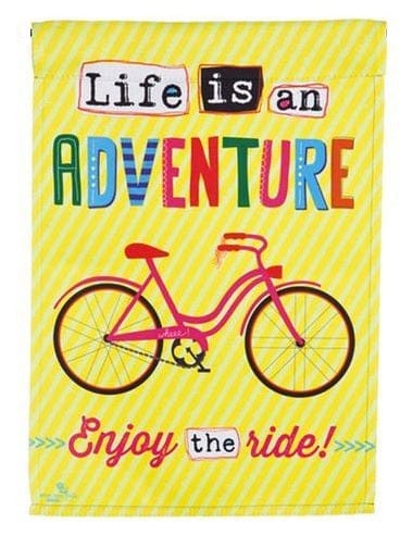 Life Is An Adventure Banner 2 Sided Bike Flag 13S4713 Heartland Flags