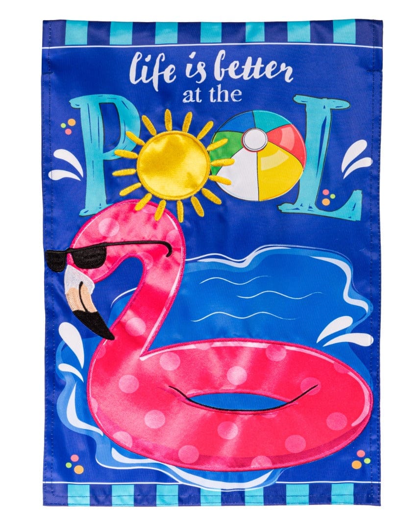 Life Is Better At The Pool Garden Flag 2 Sided 169799 Heartland Flags