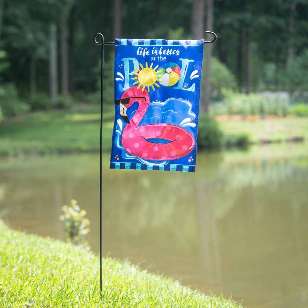 Life Is Better At The Pool Garden Flag 2 Sided heartlandflags