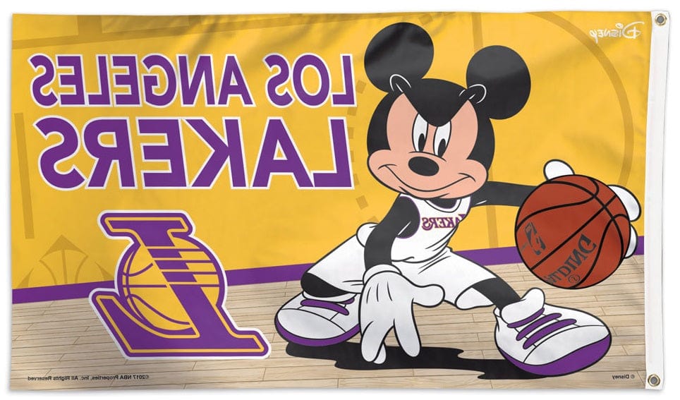 Los Angeles Lakers Flag 3x5 Mickey Mouse Disney 99053118 Heartland Flags