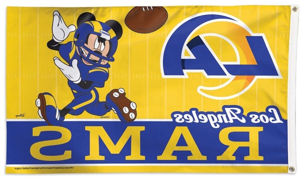 Los Angeles Rams Flag 3x5 Mickey Mouse Football 71611120 Heartland Flags