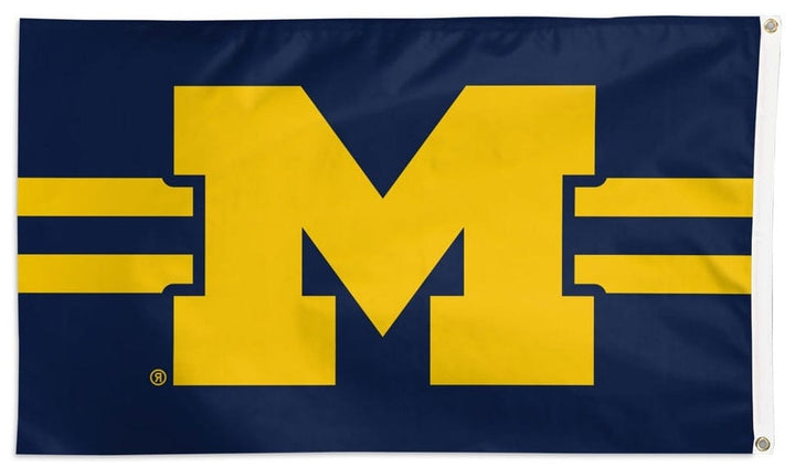 Michigan Wolverines Flag 3x5 Logo Stripe 35452321 Heartland Flags