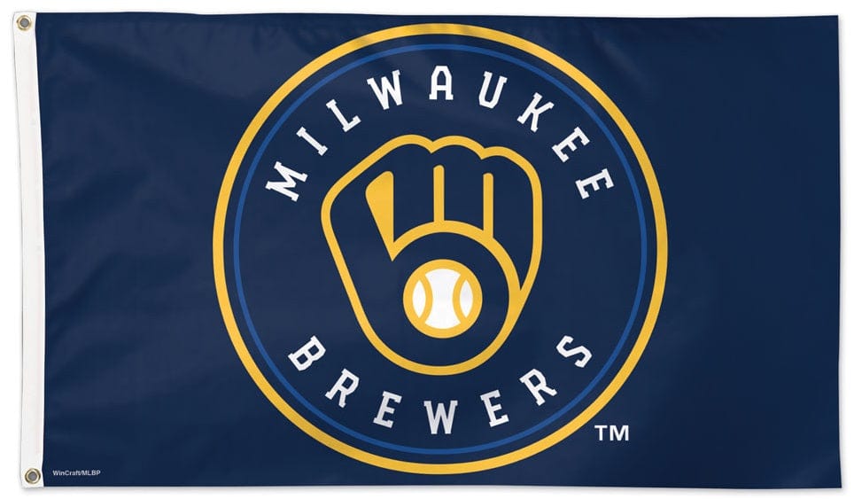 Milwaukee Brewers Flag 3x5 Primary Logo 58759120 Heartland Flags