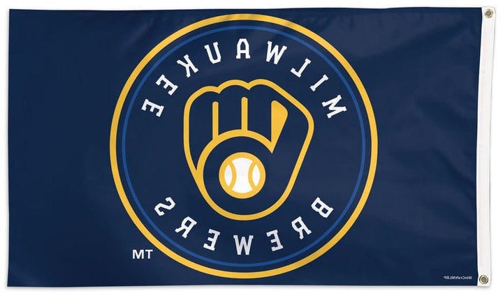 Milwaukee Brewers Flag 3x5 Primary Logo 58759120 Heartland Flags