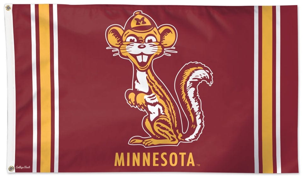 Minnesota Gophers Flag Vintage Logo 3x5 Throwback 08638120 Heartland Flags