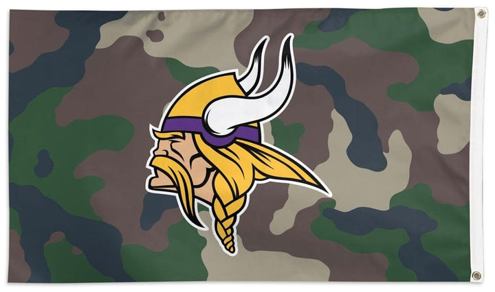 Minnesota Vikings Flag 3x5 Armed Forces Camo 32531321 Heartland Flags