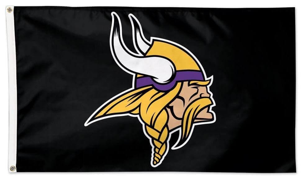 Minnesota Vikings Flag 3x5 Black 2 Sided or Single Sided 45296117 Heartland Flags