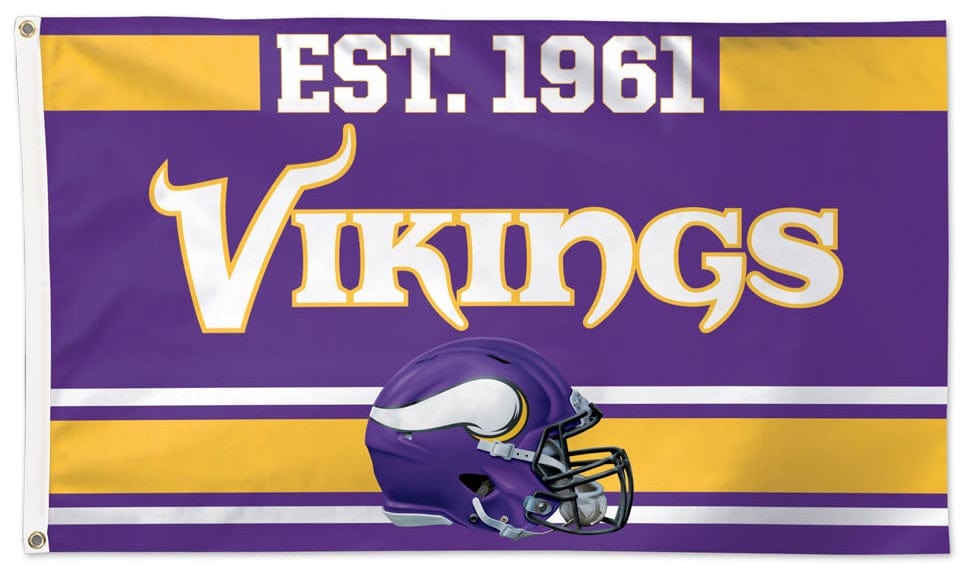 Minnesota Vikings Flag 3x5 Est 1961 32535321 Heartland Flags