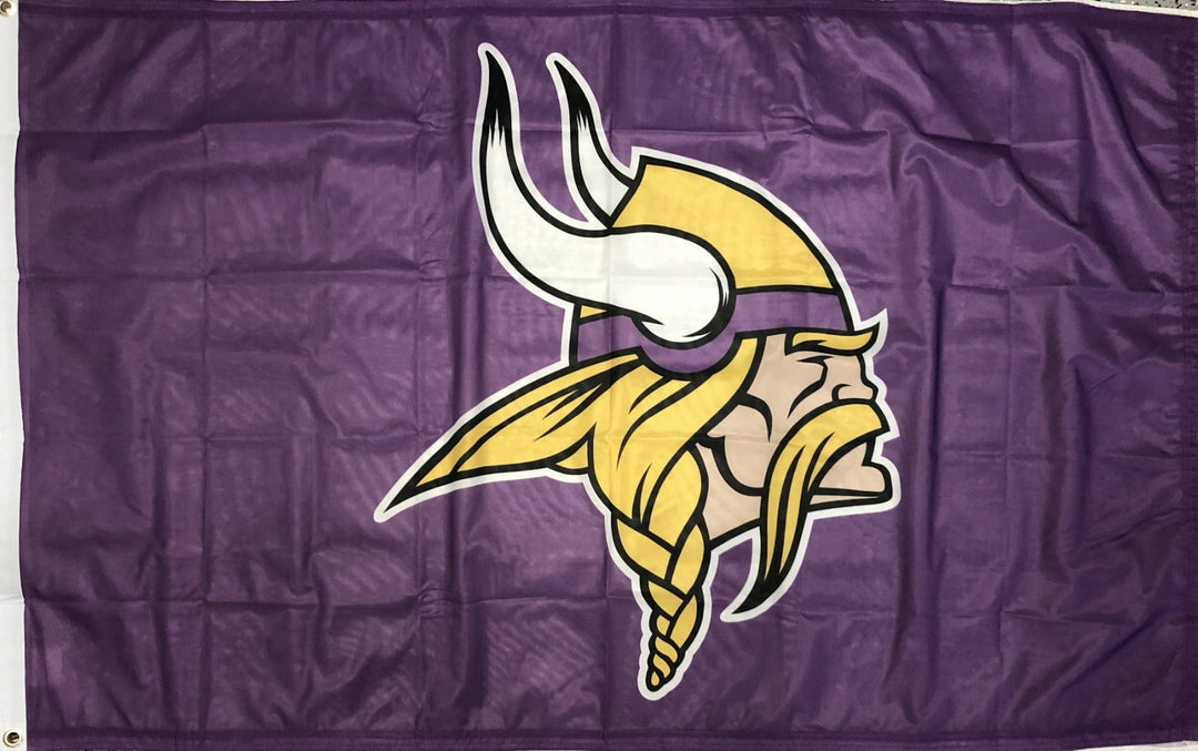 Minnesota Vikings Flag 3x5 Purple Logo 2 Sided 385898 Heartland Flags