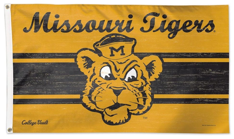 Missouri Tigers Flag 3x5 Vault Throwback Logo 08639115 Heartland Flags