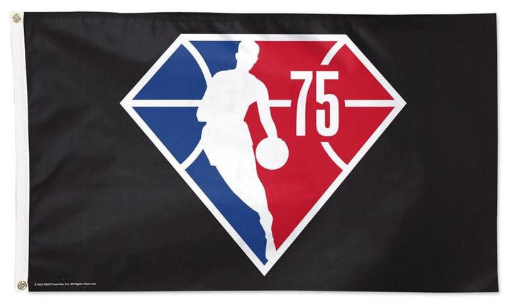 NBA 75th Anniversary Flag 3x5 Black 42751321 Heartland Flags