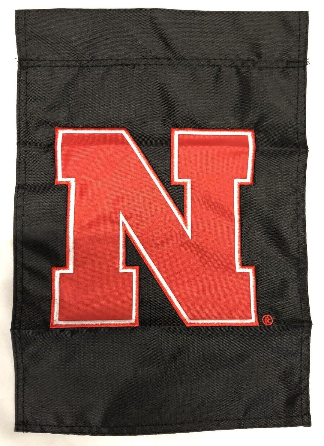 Nebraska Huskers Garden Flag Applique Single Sided GFNEB Heartland Flags