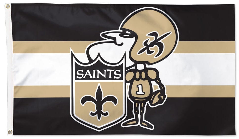 New Orleans Saints Flag 3x5 Sir Saint Logo 32519321 Heartland Flags