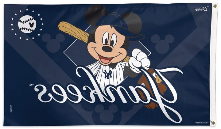 New York Yankees Flag 3x5 Mickey Mouse Disney 76706118 Heartland Flags