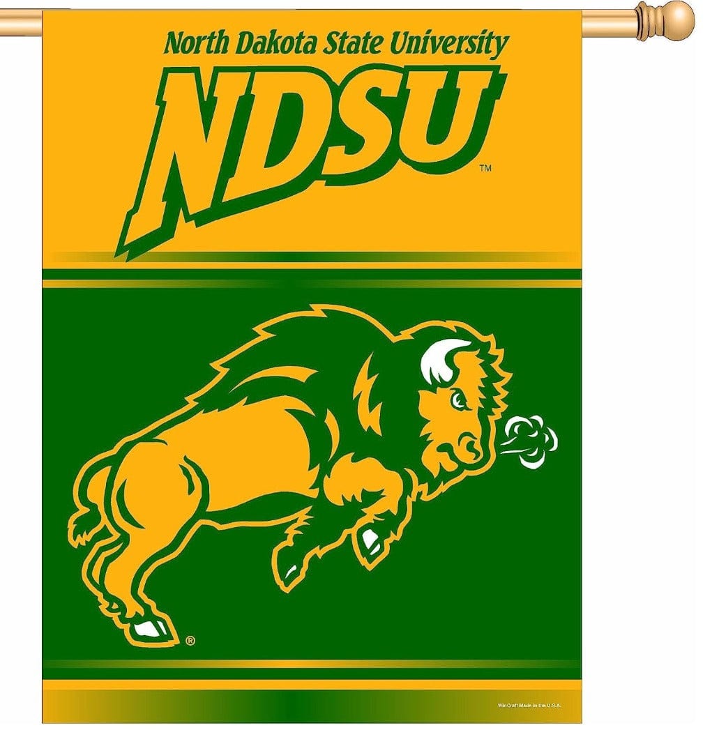 North Dakota State University Banner NDSU Vertical Flag heartlandflags