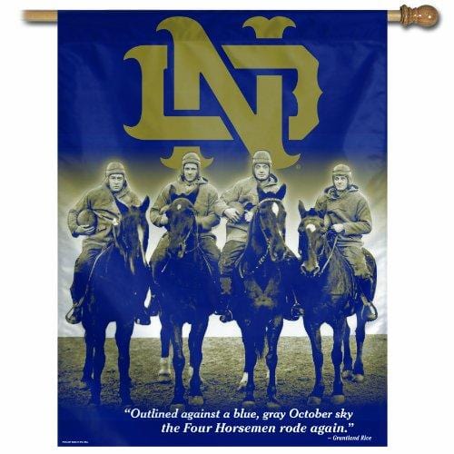 Notre Dame Banner Four Horseman House Flag 61590017 Heartland Flags