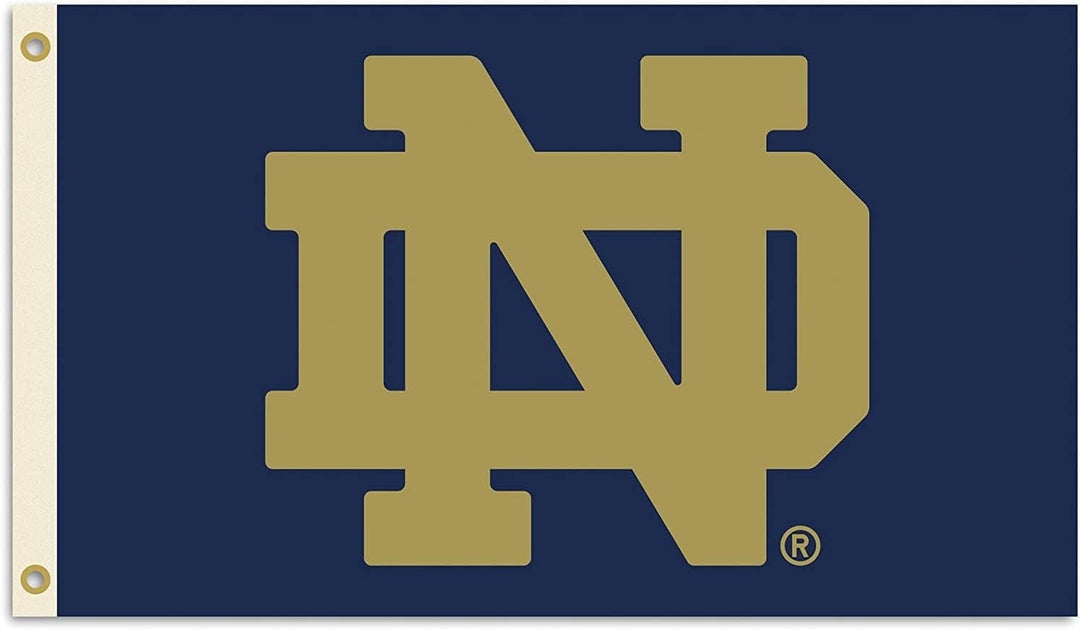 Notre Dame Flag 3x5 ND Logo Navy 2 Sided 41120221 Heartland Flags