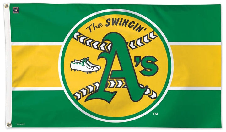 Oakland Athletics Flag 3x5 Retro Throwback The Swingin' A's 04404419 Heartland Flags