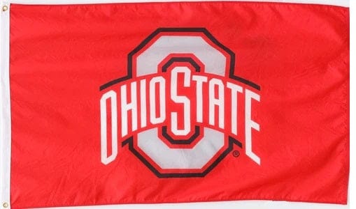 Ohio State Buckeyes Flag 3x5 Logo Red 2 Sided 640717 Heartland Flags
