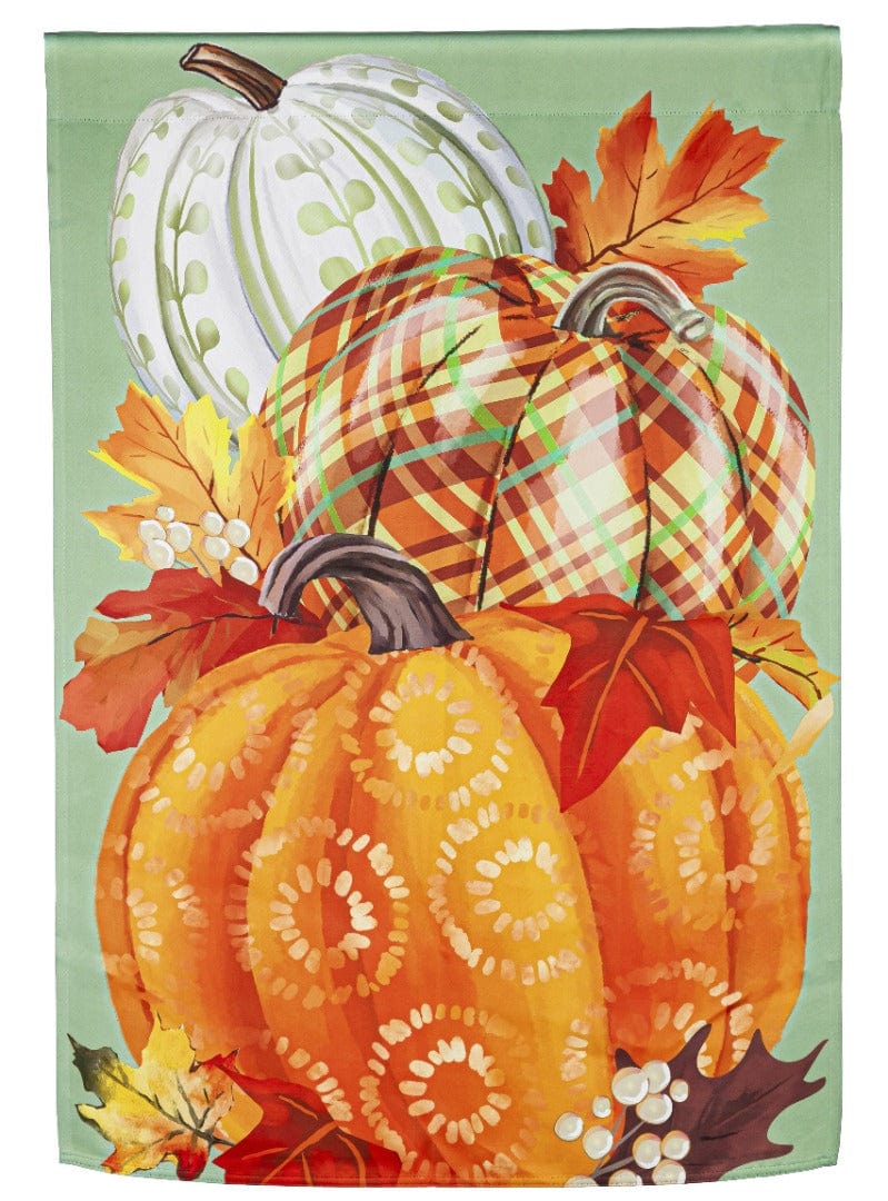 Painted Fall Pumpkins Banner 2 Sided Decorative House Flag 13S11065 Heartland Flags