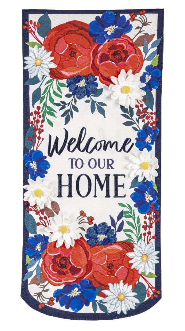 Patriotic Welcome To Our Home Garden Flag 2 Sided XL 14L10951XL Heartland Flags